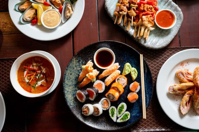 sashimi hấp dẫn với các món ăn tươi ngon 