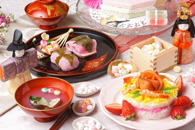 Những món ăn đặc biệt trong lễ hội Hinamatsuri. 