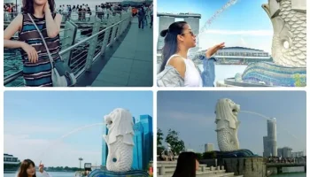 Check-in công viên sư tử biển - biểu tượng của Singapore