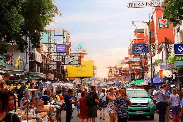 Khao San - Phố đi bộ nổi tiếng ở Bangkok Thái Lan