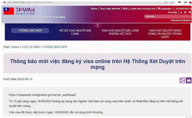 Đài Loan ngừng cấp e-visa với khách Việt có visa tân tiến Hàn Quốc, Nhật Bản