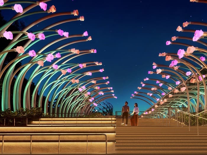Kết thúc chuyến khám phá tại khu vườn Glow Garden với màn trình diễn ánh sáng, nghệ thuật mê hoặc.