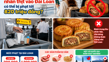Vì sao mang bánh trung thu nhân thịt vào Đài Loan có thể bị phạt hơn 820 triệu đồng?
